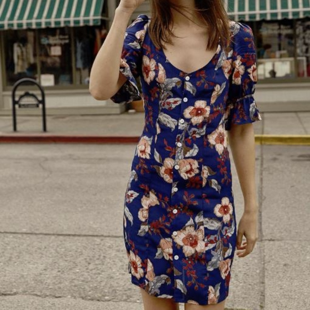 Christy Dawn Ono Dress in Midnight Anemone - S